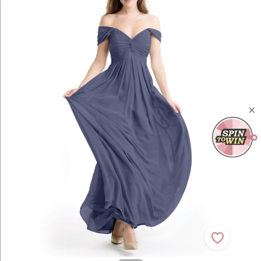 Azazie Kaitlynn in Stormy Size 16 NWT unaltered